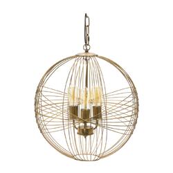 Melrose International Intricate Metal Sphere Hanging Lamp