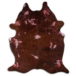 Rug Addiction, iNC ACID WASHED HAIR ON COWHIDE DISTRESSED FUCHSIA