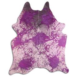 Rug Addiction, iNC ACID WASHED HAIR ON COWHIDE DISTRESSED PURPLE