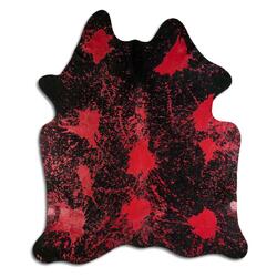 Rug Addiction, iNC ACID WASHED HAIR ON COWHIDE DISTRESSED RED