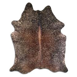 Rug Addiction, iNC ACID WASHED HAIR ON COWHIDE GOLD METALLIC ON BROWN