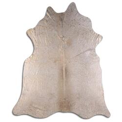 Rug Addiction, iNC ACID WASHED HAIR ON COWHIDE GOLD METALLIC ON GREY