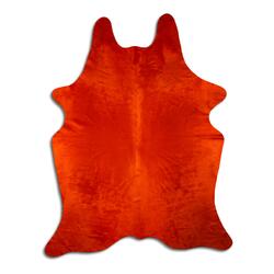 Rug Addiction, iNC DYED HAIR ON COWHIDE DYED ORANGE