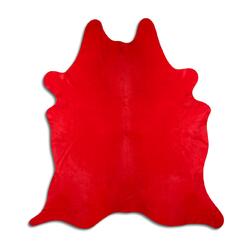 Rug Addiction, iNC DYED HAIR ON COWHIDE DYED RED