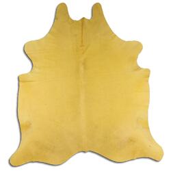 Rug Addiction, iNC DYED HAIR ON COWHIDE DYED YELLOW