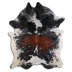 Rug Addiction, iNC NATURAL HAIR ON COWHIDE SALT AND PEPPER BROWN AND WHITE