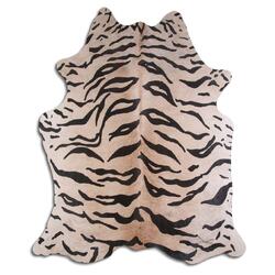 Rug Addiction, iNC PRINTED HAIR ON COWHIDE BENGAL TIGER ON BEIGE