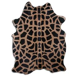 Rug Addiction, iNC PRINTED HAIR ON COWHIDE GIRAFFE ON CAMEL