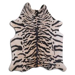 Rug Addiction, iNC PRINTED HAIR ON COWHIDE JAVA TIGER ON BEIGE