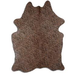 Rug Addiction, iNC PRINTED HAIR ON COWHIDE LEOPARD ON BEIGE