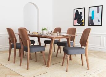 Zuo Modern Contemporary Inc Alberta Dining Chair (Set of 2) Walnut & Dark Gray