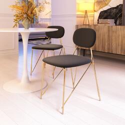 Zuo Modern Contemporary Inc Georges Dining Chair (Set of 2) Gray & Gold