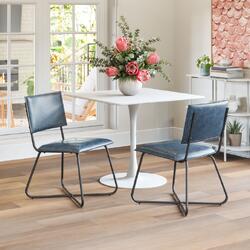 Zuo Modern Contemporary Inc Grantham Dining Chair (Set of 2) Vintage Dark Blue