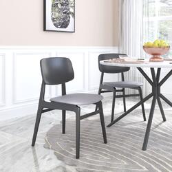 Zuo Modern Contemporary Inc Othello Dining Chair (Set of 2) Gray & Black