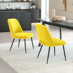 Zuo Modern Contemporary Inc Teddy Dining Chair (Set of 2) Yellow