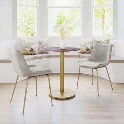 Zuo Modern Contemporary Inc Tony Dining Chair (Set of 2) Gray & Gold