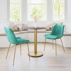 Zuo Modern Contemporary Inc Tony Dining Chair (Set of 2) Green & Gold