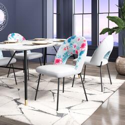 Zuo Modern Contemporary Inc Torrey Dining Chair (Set of 2) Multicolor Print & Gray