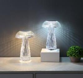 Decoration Home Decor Creative Crystal Lamp Jellyfish Table Lamp Light Luxury Touch