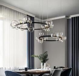 Glass Ball Chandelier Bedroom Light Dining Room Glass Ball Chandelier