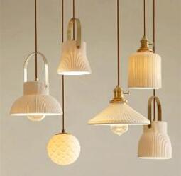 Porcelain Chandelier Nordic Japanese Simple Creative Light-transmitting Porcelain Chandelier