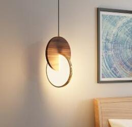 Wood Chandelier Long-line Light Atmosphere Walnut Solid Wood Chandelier