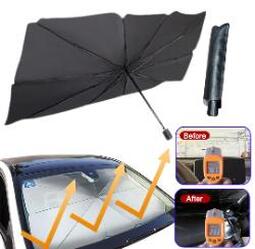 Interior Protector Summer Gadgets Foldable Car Windshield Sun Shade Umbrella UV Protection Heat Insulation Parasol Auto Front Window Cover Interior Protector Summer Gadgets