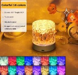 Sunset Lights Crystal Lamp Water Ripple Projector Night Light Decoration Home Houses Bedroom Aesthetic Atmosphere Holiday Gift Sunset Lights