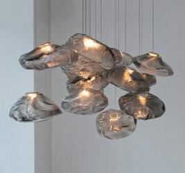 Glass Decorative Chandelier Postmodern Light Luxury Glass Decorative Chandelier