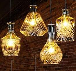 Glass bottle chandelier Glass bottle chandelier