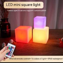 Night Light Stage Props Mini Square Seven-color Night Light Stage Props