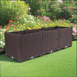 SOGA 120cm Raised Planter Box Vegetable Herb Flower Outdoor Plastic Plants Garden Bed Deepen