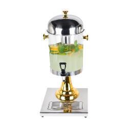 SOGA SOGA Single 8L Stainless Steel Dispenser Beverage Juicer Transparent Commercial Drink Container Jug