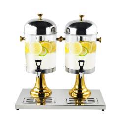 SOGA SOGA 16L Dual Stainless Steel Dispenser Beverage Juicer Transparent Commercial Drink Container Jug