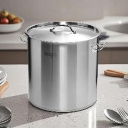 SOGA SOGA Stock Pot 50L Top Grade Thick Stainless Steel Stockpot 18/10