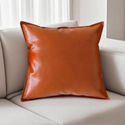 SOGA SOGA 45cm Light Luxury Urban Simulated Leather Throw Pillow