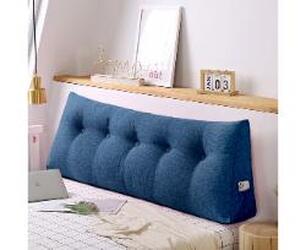 SOGA SOGA 120cm Blue Triangular Wedge Bed Pillow Headboard Backrest Bedside Tatami Cushion Home Decor
