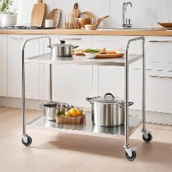 SOGA SOGA 2X 2 Tier Food Cart Utility Large