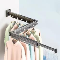 SOGA SOGA 2X  127.5cm Wall-Mounted Clothing Dry Rack Retractable Space-Saving Foldable Hanger