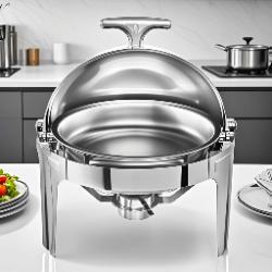 SOGA SOGA 2X 6L Chafing Dish Round Roll Top