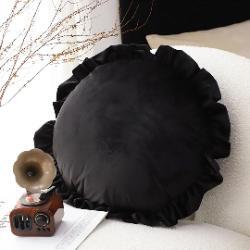SOGA SOGA 2X 45X Butterfly Black Vintage Lotus Leaf Throw Pillow