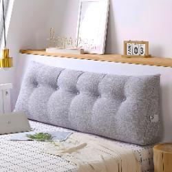 SOGA SOGA 2X 150cm Silver Wedge Bed Cushion
