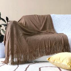 SOGA SOGA 2X Coffee Acrylic Throw Blanket