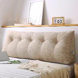 SOGA SOGA 4X 150cm Beige Triangular Wedge Bed Pillow Headboard Backrest Bedside Tatami Cushion Home Decor