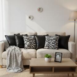 SOGA SOGA 6PC 45cm Modern Minimalist & Abstract Zebra Stripe Pillow Covers – Sofa & Bed Set