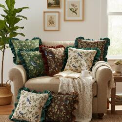 SOGA 6PC 45cm Pillowcase Set – Enchanted Garden Floral, Emerald Avian & Christmas Holiday Covers