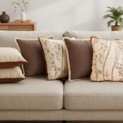 SOGA 6PC Pillowcase Set – 45cm Victorian Rose, Vintage Off-White & Botanical Branch Pillow Cushion Covers