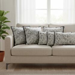 SOGA 6PC Pillowcase Set – 4x 45cm Abstract Black Edge & 2x 30x50cm Artistic Border Pillow Covers