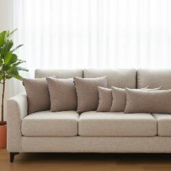 SOGA 6PC Pillowcase Set – 4x 45cm Textured Brown Cushion Covers & 2x 30x50cm Cozy Lumbar Cases