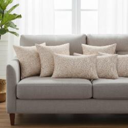 SOGA 6PC Pillowcase Set – 4x 45cm & 2x 30x50cm Dezi Cream Geometric Pillow Covers